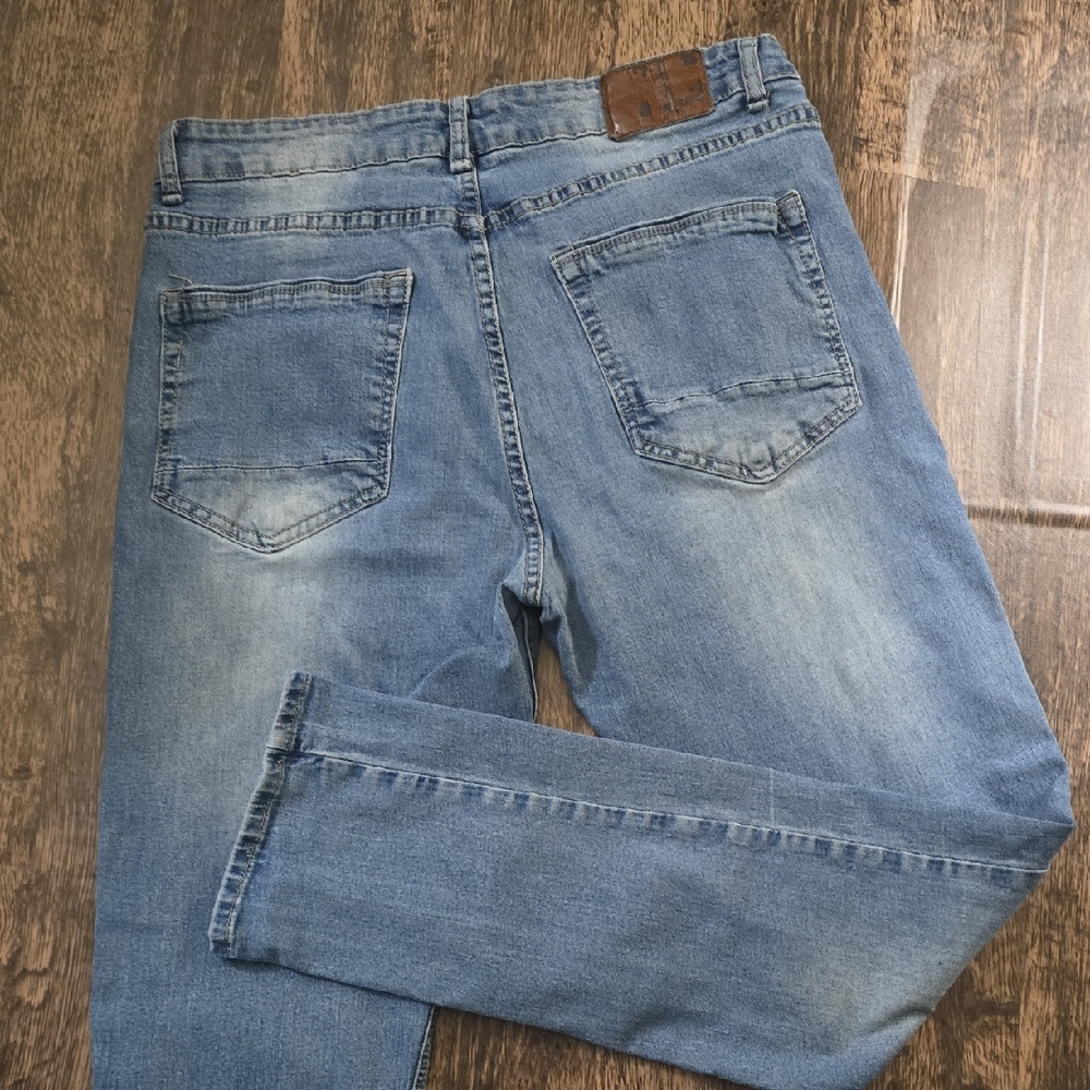 HUDSON & BARROW Men's Blue Denim Jeans Sz 36 X‎ 32 Slim Stretch